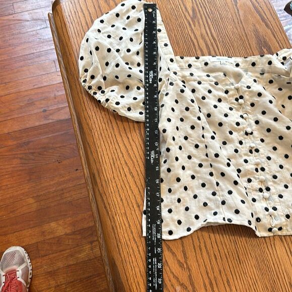 Madewel square neck embroidered polkadot top - Picture 7 of 8